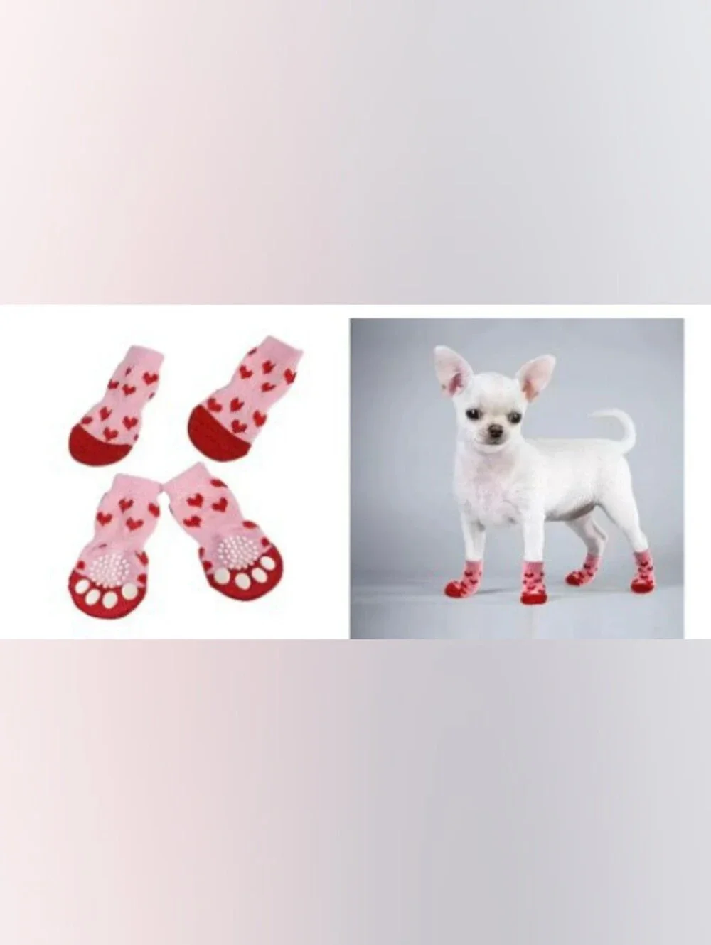 (2pack) Anti-Slip Dog 🐶 Socks & Cat 😺 Socks Paw Protector Size Small